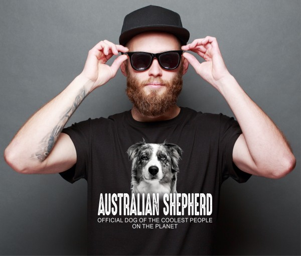 Australian Shepherd Aussie Australischer Schäferhund blue merle Dog cool Leute lustig Shirt T-Shirt Hundemotiv Siviwonder