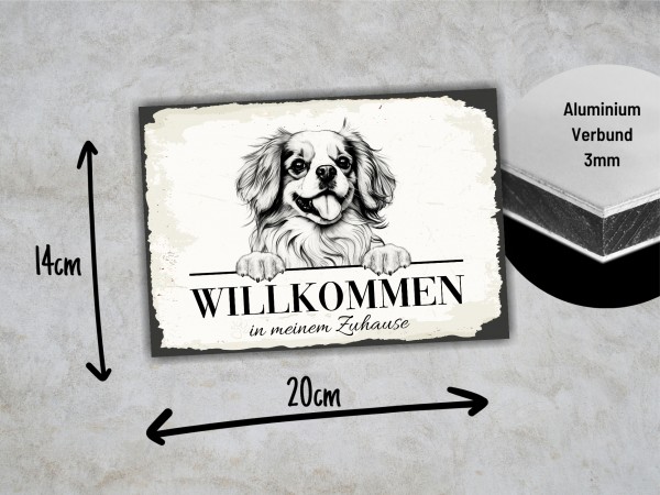 Hundeschild Willkommen Zuhause Tibet Spaniel