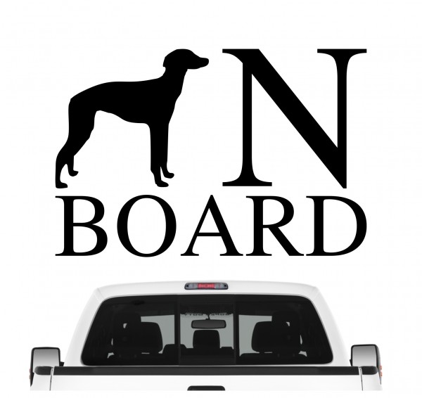 Galgo On Board Auto Aufkleber Hund Folie Wandtattoo Tattoo Sticker Espanol Spanischer Windhund Straßenhund Tierheim