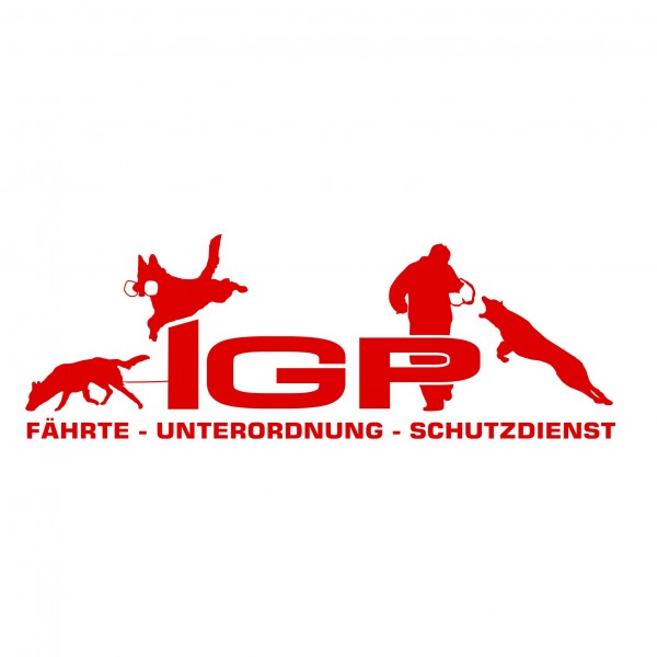 Aufkleber Hundemotiv Rasse IGP IPO Begleithund Prüfung Internationale Prüfungsordnung Gebrauchshudeprüfung Fährte Schutzdienst U