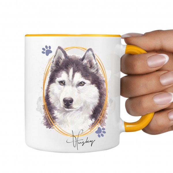 Husky Tasse SIGNATURE DOGS Siberian Hund Motiv Hundemotiv Kaffee