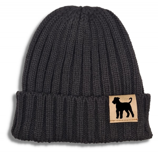Strickmütze "Airedale Terrier " Beanie Mütze Urban Witzig Spruch Warm Winter Herbst Farben