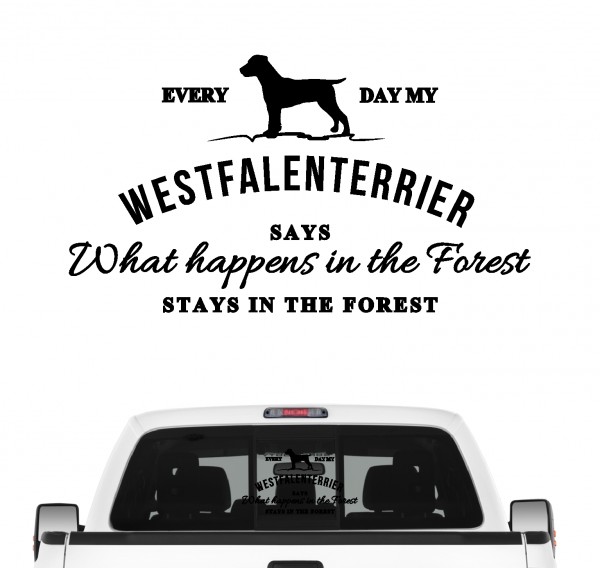 Westfalenterrier Vintage Hundeaufkleber Hundemotiv Auto Folie Jagdhund Deutscher