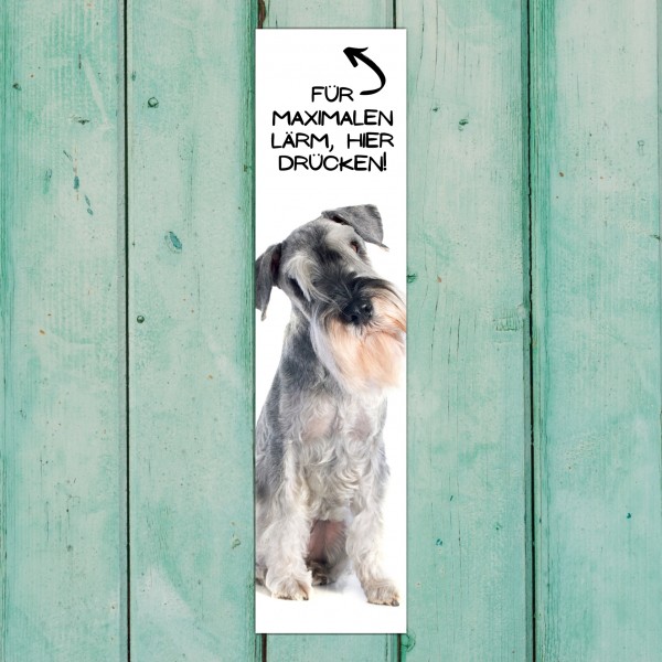 Schnauzer Zwergschnauzer Dog Türschild Warnschild Hundeschild Schildr happy Design by Siviwonder
