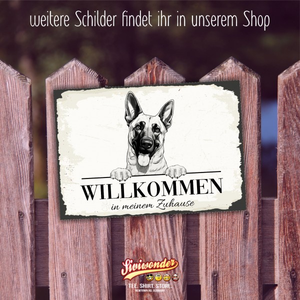 Hundeschild Willkommen Zuhause Malinois Schild