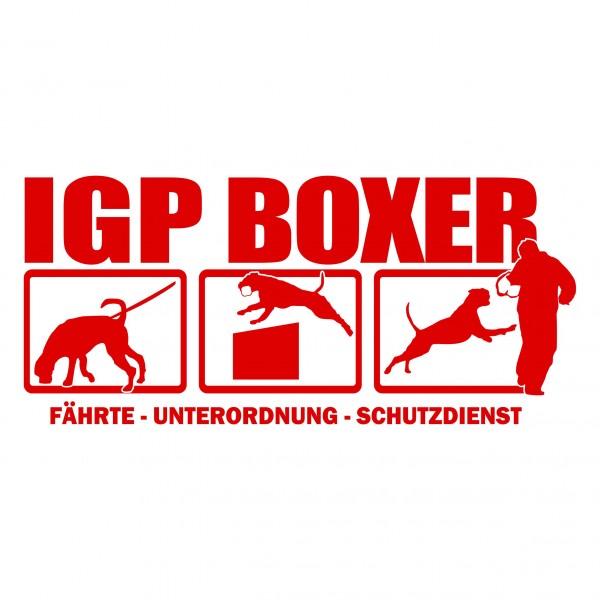 Aufkleber Hundemotiv Rasse IGP IPO Begleithund Prüfung Internationale Prüfungsordnung Gebrauchshudeprüfung Fährte Schutzdi