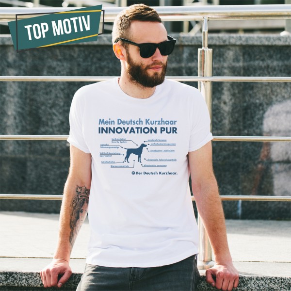 Deutsch Kurzhaar Unisex T-Shirt Innovation Hundemotiv DK Deutscher Vorstehhund