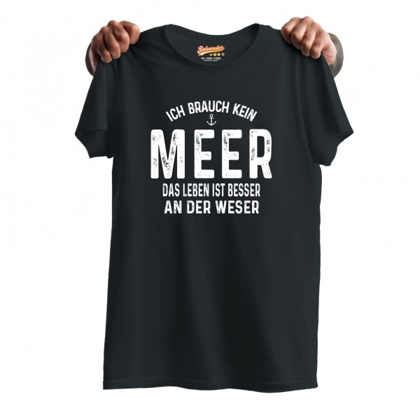 Weser Sportboot Boot Shirt Meer Unisex T-Shirt Motorboot Kapitän Wasser Bootsfahrer Bremen
