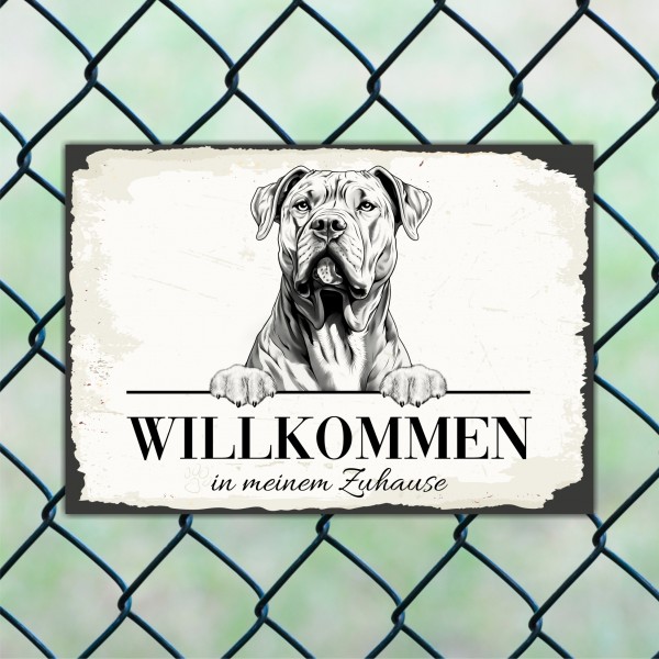 Hundeschild Willkommen Zuhause Cane Corso Schild Achtung Spruch