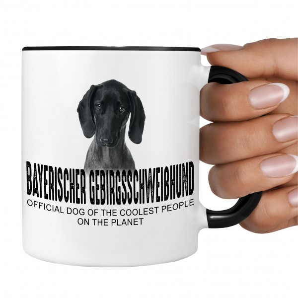 Bayerischer Gebirgsschweißhund BGS Schweißhund Bayern Dog cool Leute lustig Dog Tasse Kaffeetasse Kaffeebecher happy Design by Siviwonder