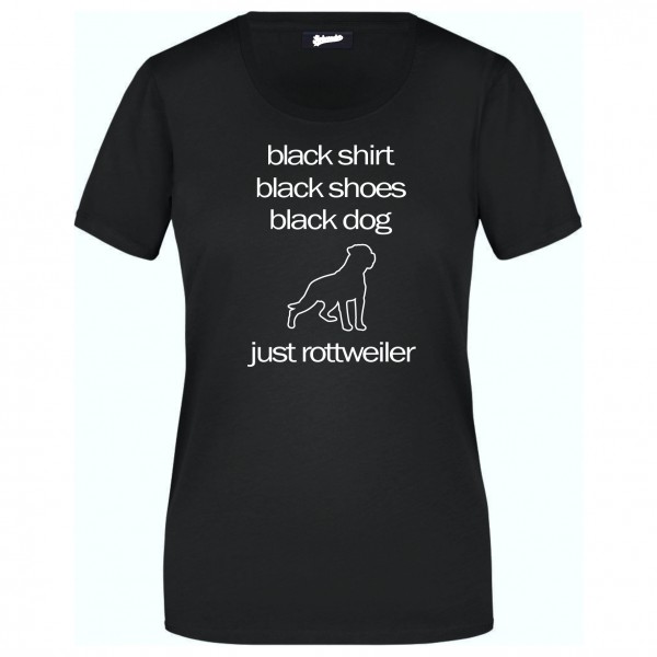 Rottweiler Black Dog Unisex T-Shirt Hundemotiv Rottie Rotty Rott