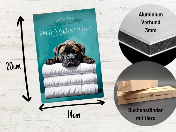Hundeschild Deko Badezimmer Wellness Cane Corso Schild Spruch