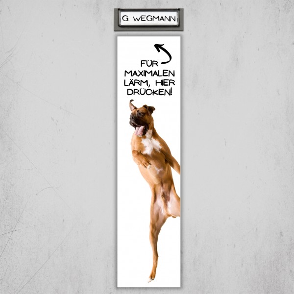 Boxer deutscher german Dog Türschild Warnschild Hundeschild Schildr happy Design by Siviwonder