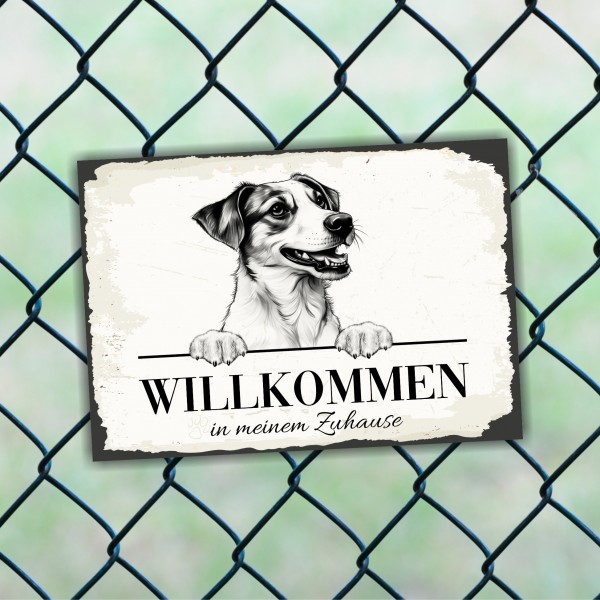 Hundeschild Willkommen Zuhause Dansk Svensk Gardhund Schild Achtung Spruch