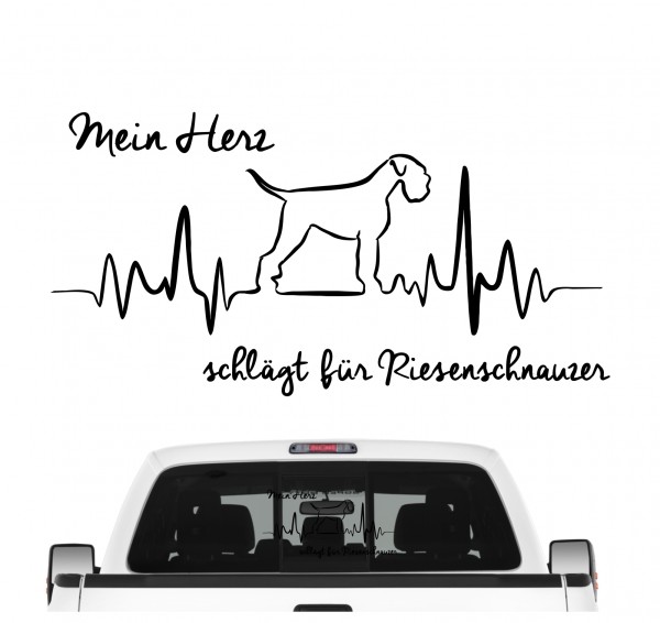 Riesenschnauzer Schnauzer Münchner Russian Bear Riesen Dog Hundeaufkleber Herz AUTOAUFKLEBER Aufkleber Hunde