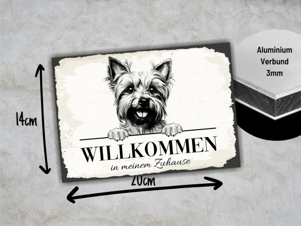 Hundeschild Willkommen Zuhause Yorkshire Terrier Yorkie