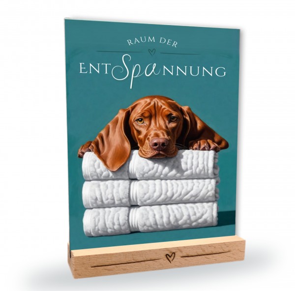 Hundeschild Deko Badezimmer Wellness Magyar Vizsla Schild Spruch