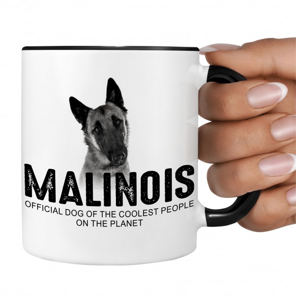 Malinois Belgian Mali Belgischer Schäferhund Berger Belge Dog Tasse Kaffeetasse Kaffeebecher happy Design by Siviwonder