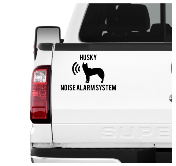Husky Noise Alarmsystem Auto Aufkleber Hund Folie Wandtattoo Tattoo Sticker Siberian Icee Sibe Chukcha Huskies Sibireien Schlittenhund