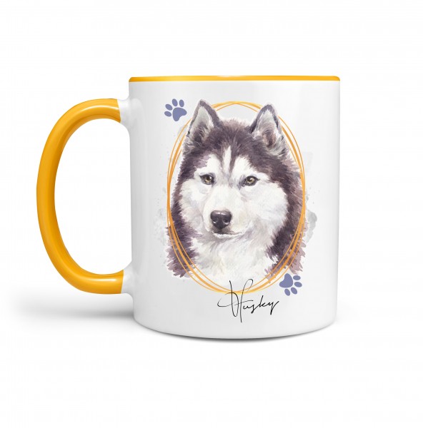 Husky Tasse SIGNATURE DOGS Siberian Hund Motiv Hundemotiv Kaffee
