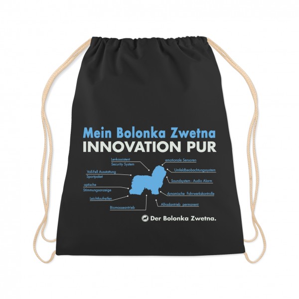 Bolonka Zwetna Turnbeutel Innovation Hundemotiv Bichon Tsvetnaya Russland Schwarz