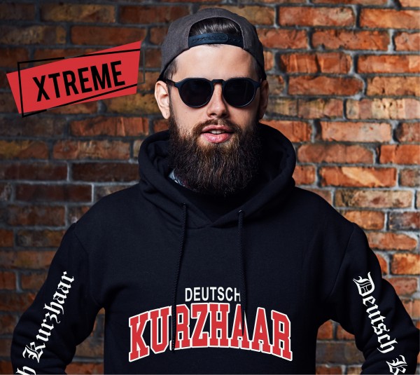 Deutsch Kurzhaar DK Deutscher kurzhaariger Vorstehhund German Shorthaired Pointer Jagdhund Dog Hoodie Unisex Sweatshirt Extreme Hundemotiv