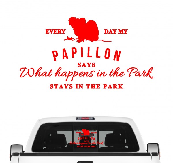 Papillon Vintage Hundeaufkleber Hundemotiv Auto Folie Zwergspaniel Schmetterling