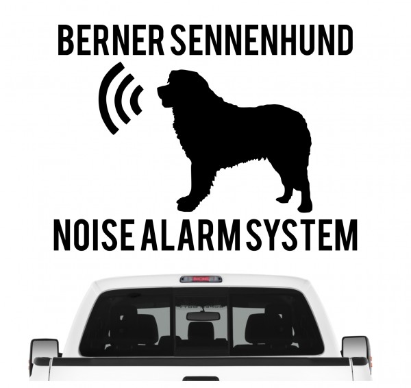 Berner Sennenhund Noise Alarmsystem Auto Aufkleber Hund Folie Wandtattoo Tattoo Sticker Sennen Bernese Cattle Dog Mountain Schweiz