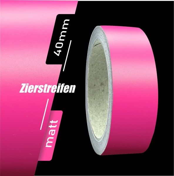 Zierstreifen Matt pink rosa 40mm in in 10 m Länge für Auto Boot Klebeband Dekorstreifen Tuningstreifen Autofolie Siviwonder