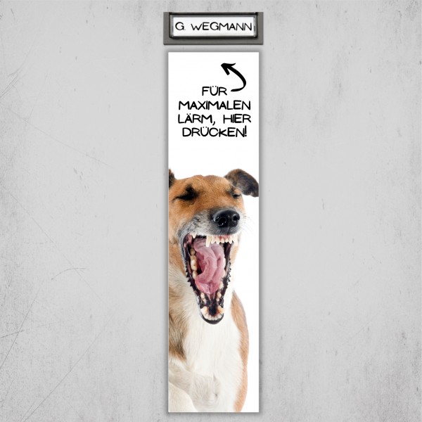 Foxterrier Foxie Fox Terrier Dog Türschild Warnschild Hundeschild Schildr happy Design by Siviwonder