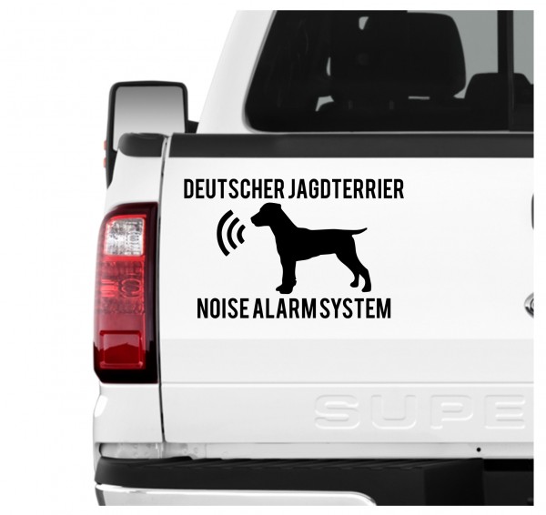 Deutscher Jagdterrier Noise Alarmsystem Auto Aufkleber Hund Folie Wandtattoo Tattoo Sticker German Hunting Terrier German Hunt Terrier DJT