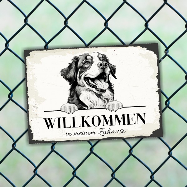 Hundeschild Willkommen Zuhause Berner Sennenhund Sennen Schild