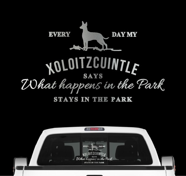 Xoloitzcuintle Vintage Hundeaufkleber Hundemotiv Auto Folie Nackthund Xolo