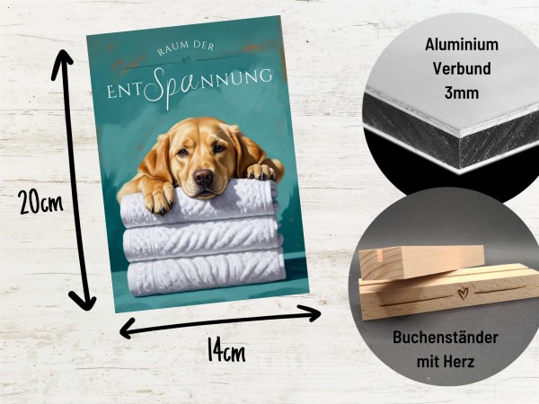 Hundeschild Deko Badezimmer Wellness Labrador Labby Schild Spruch
