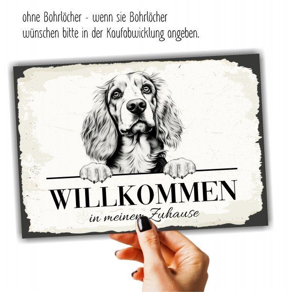 Hundeschild Willkommen Zuhause Bocker Beagle Cocker Schild Achtung
