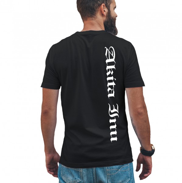 Akita Inu Unisex T-Shirt Extreme Hundemotiv Japan Small Japanese Dog Rückseite