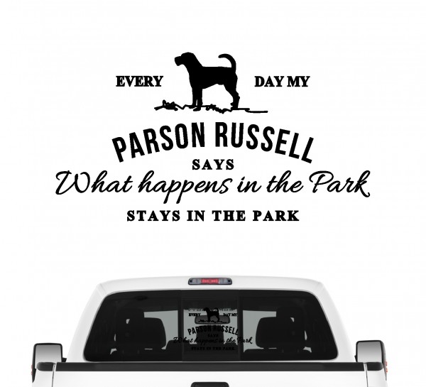Parson Russell Vintage Hundeaufkleber Hundemotiv Auto Folie Terrier Jack