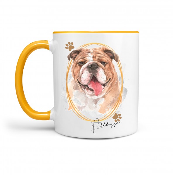 Englische Bulldogge Tasse SIGNATURE DOGS Hund Motiv Hundemotiv Kaffee