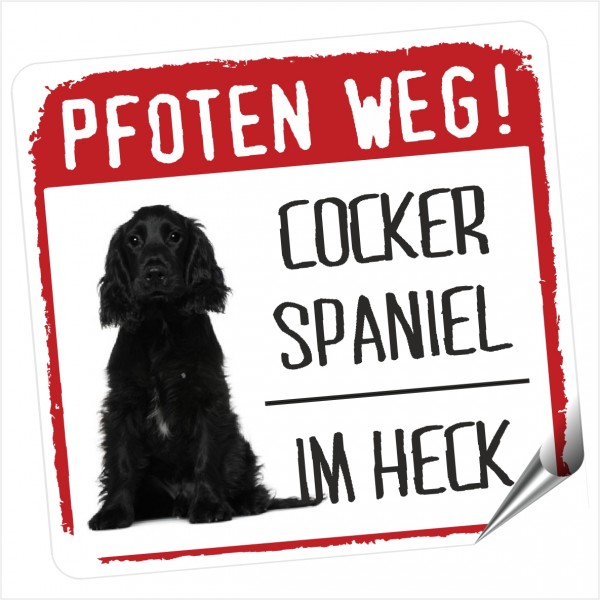 Cocker Spaniel 4 Spanier Pfoten weg Aufkleber Digitaldruck Motiv by SIVIWONDER
