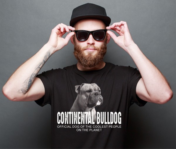 Unisex T-Shirt Continental Bulldog Conti Bully Bull Schweiz Dog cool Leute lustig Hundemotiv Siviwonder