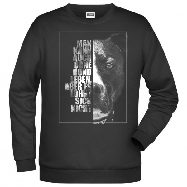 Staffordshire Bullterrier Sweatshirt Pullover Face Hundemotiv Staffi