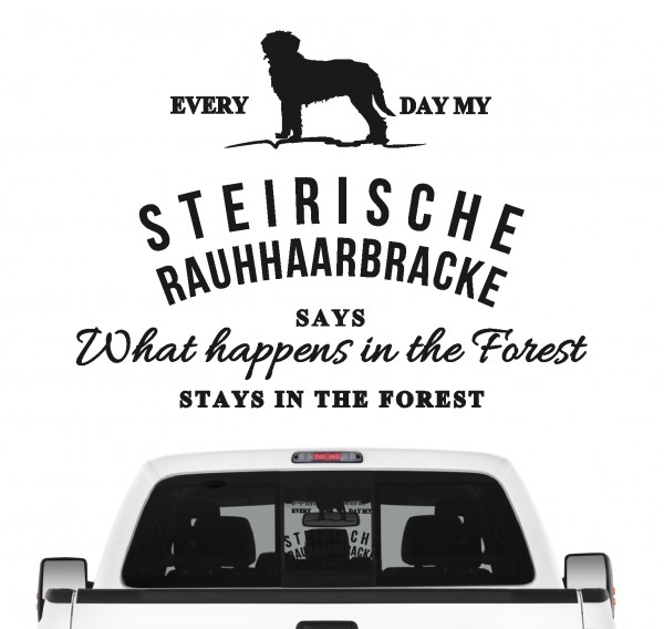 Steirische Rauhaarbracke Vintage Hundeaufkleber Hundemotiv Auto Folie Bracken