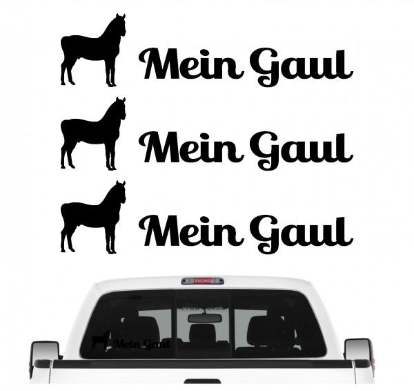 Mein Gaul schwäbisch Freizeit Reiten Aufkleber 3er Set Pferdeaufkleber Pferd reiten Auto Folie by SIVIWONDER