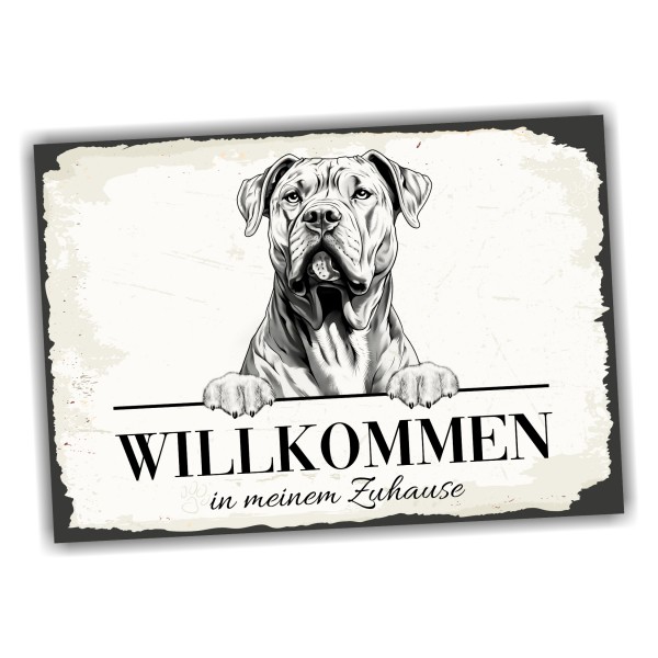 Hundeschild Willkommen Zuhause Cane Corso Schild Achtung Spruch