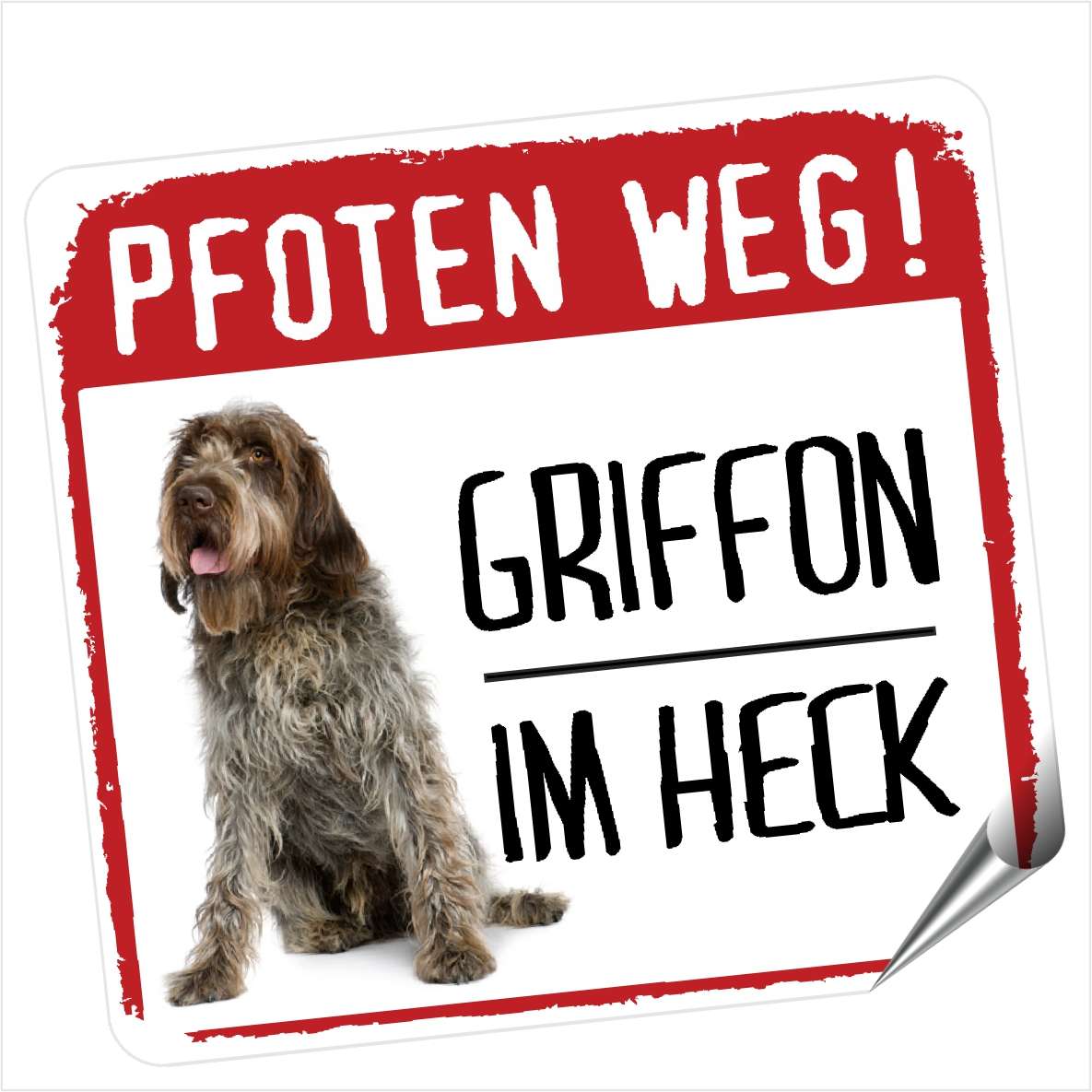 Griffon Korthals Jagd Jäger Dog Pfoten weg Aufkleber Digitaldruck Motiv by  SIVIWONDER