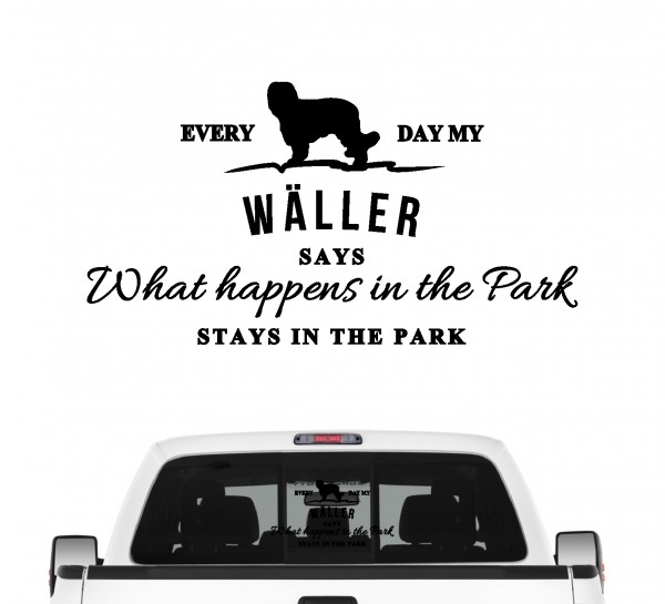 Wäller Vintage Hundeaufkleber Hundemotiv Auto Folie Westerwald