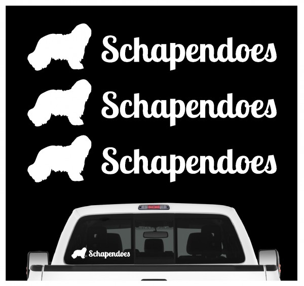 Schapendoes Schapen Hütehund Nederlandse Holland 3er Set AUTOAUFKLEBER Aufkleber Hunde Hundemotiv by SIVIWONDER