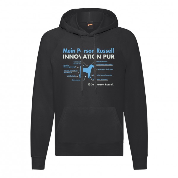 Parson Russell Terrier Sweatshirt Innovation Hoodie Hundemotiv Jack Russel Schwarz