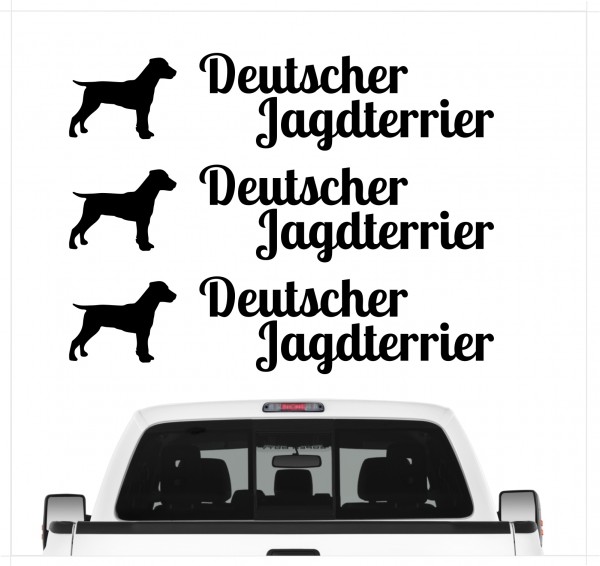 Deutscher Jagdterrier Jagd Terrier Dog 3er Set AUTOAUFKLEBER Aufkleber Hunde Hundemotiv by SIVIWONDER