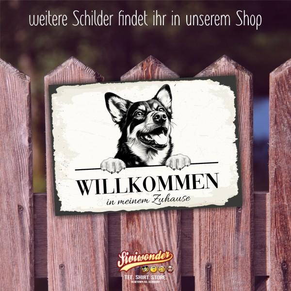 Hundeschild Willkommen Zuhause Lancashire Heeler Schild Achtung Spruch